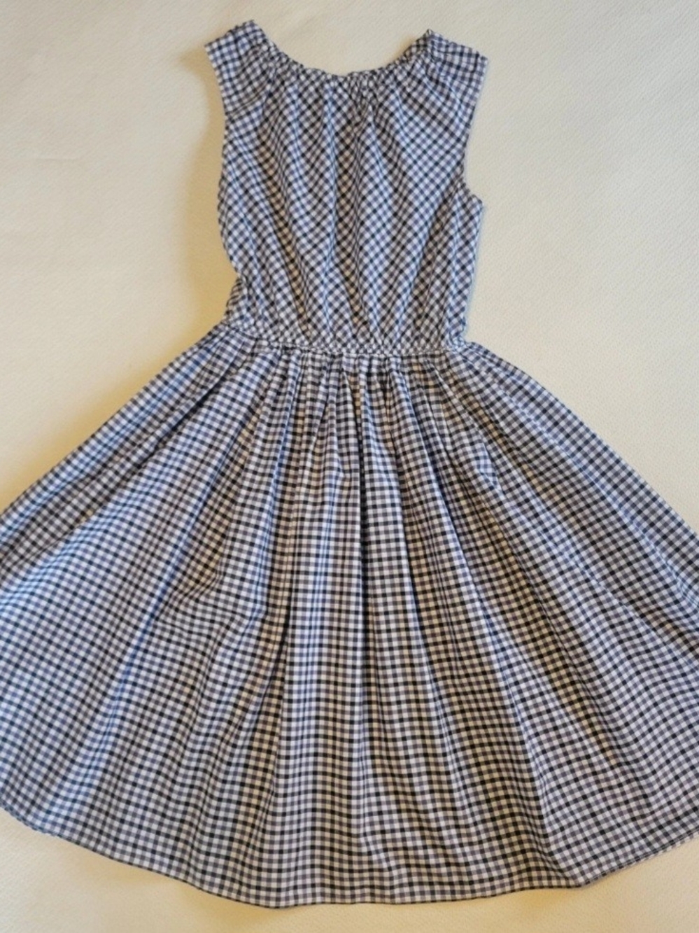 Merona Black and White Gingham Sleeveless Fit-and-Flare Dress